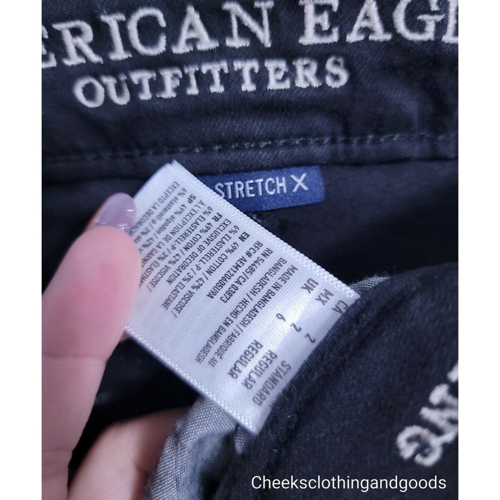 American Eagle Black Jegging Super Stretch Jeans Women's Size 2 Regular - Picture 7 of 8